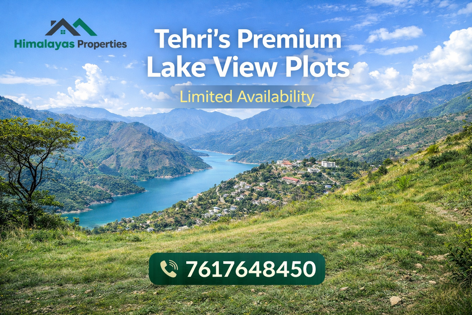 Lake view plot tehri