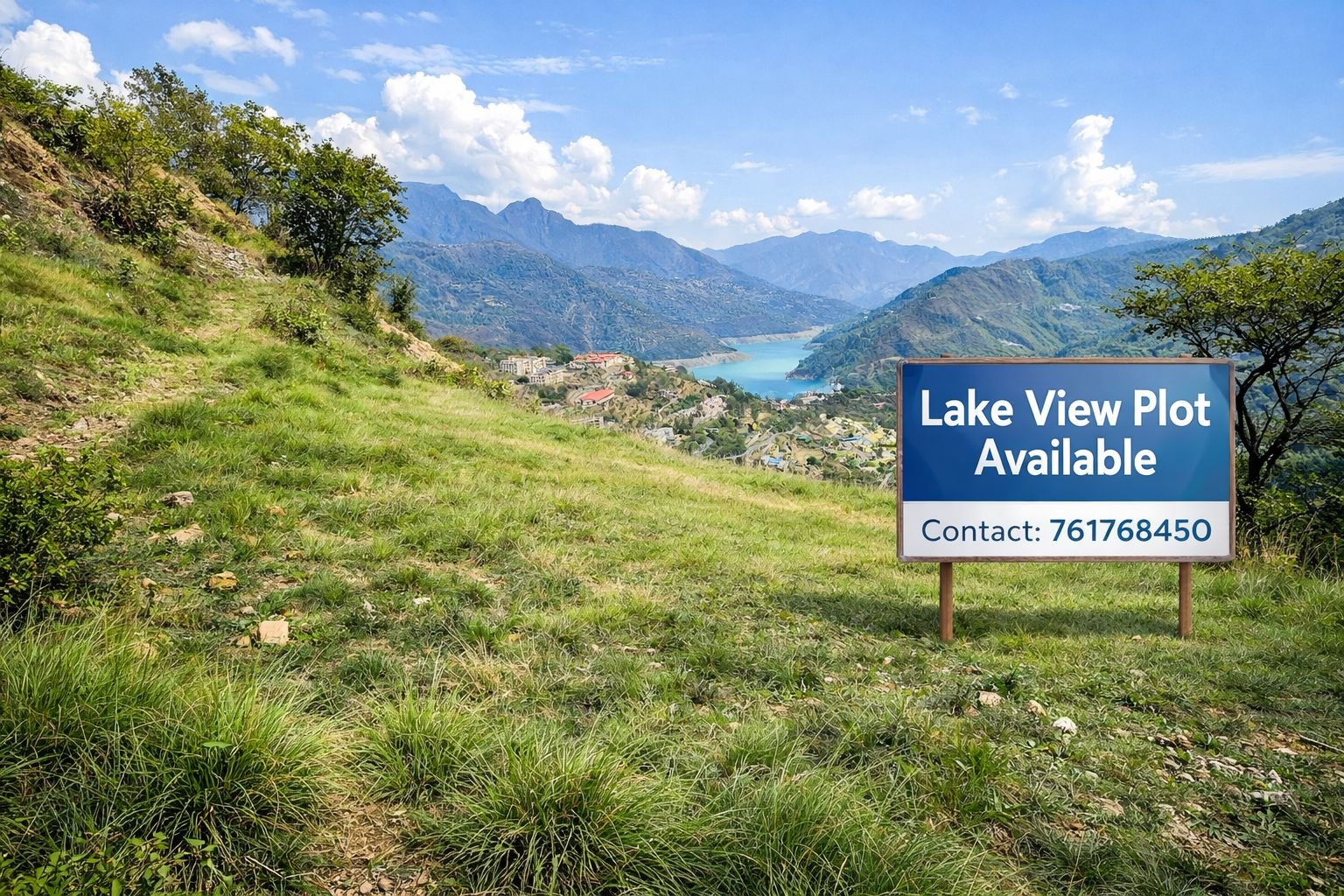 Lake view Plot for sale Tehri