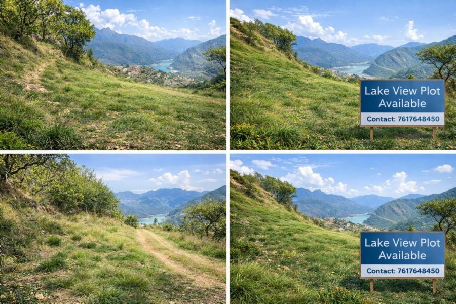 Tehri Lake view plot for sale near bpuram