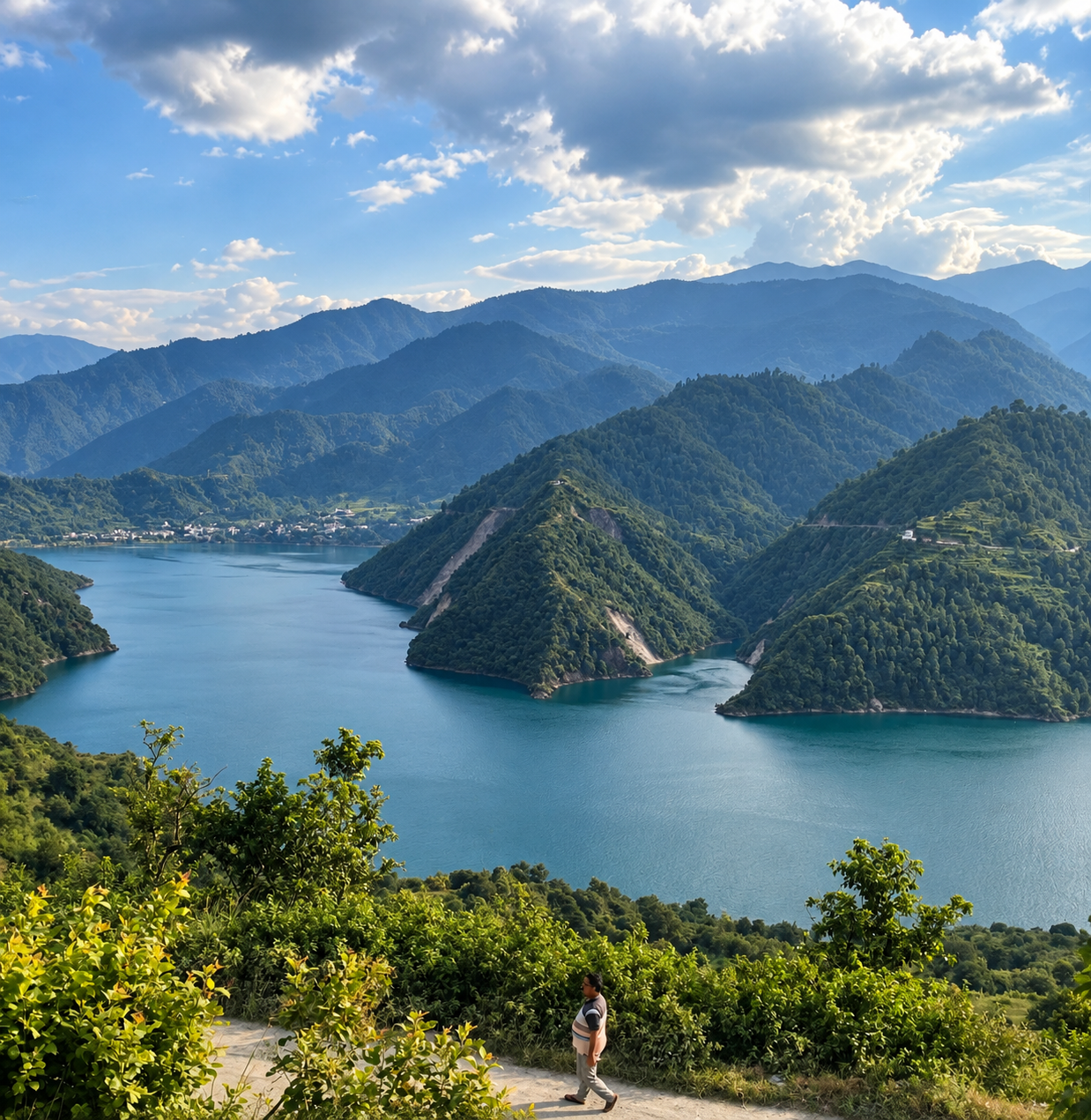 3 Nali Lake view Land for sale Tehri Lake